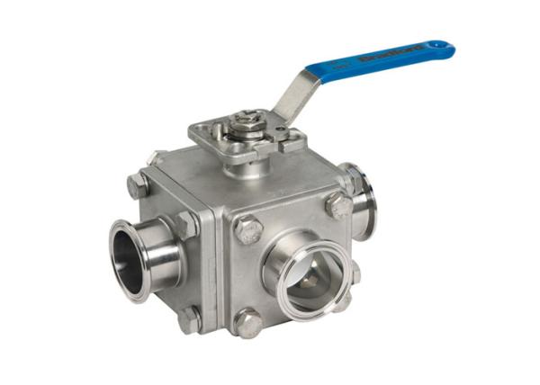 Buy cheap DN10 AISI 304 Stainless Steel Sanitary Valves - Three Way Ball Valve from wholesalers