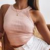 Buy cheap Sleeveless T Shirt Vest Solid Color Thread In Autumn Spring from wholesalers