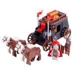 ABS children gifts medival emperor soldier figures military carriage building