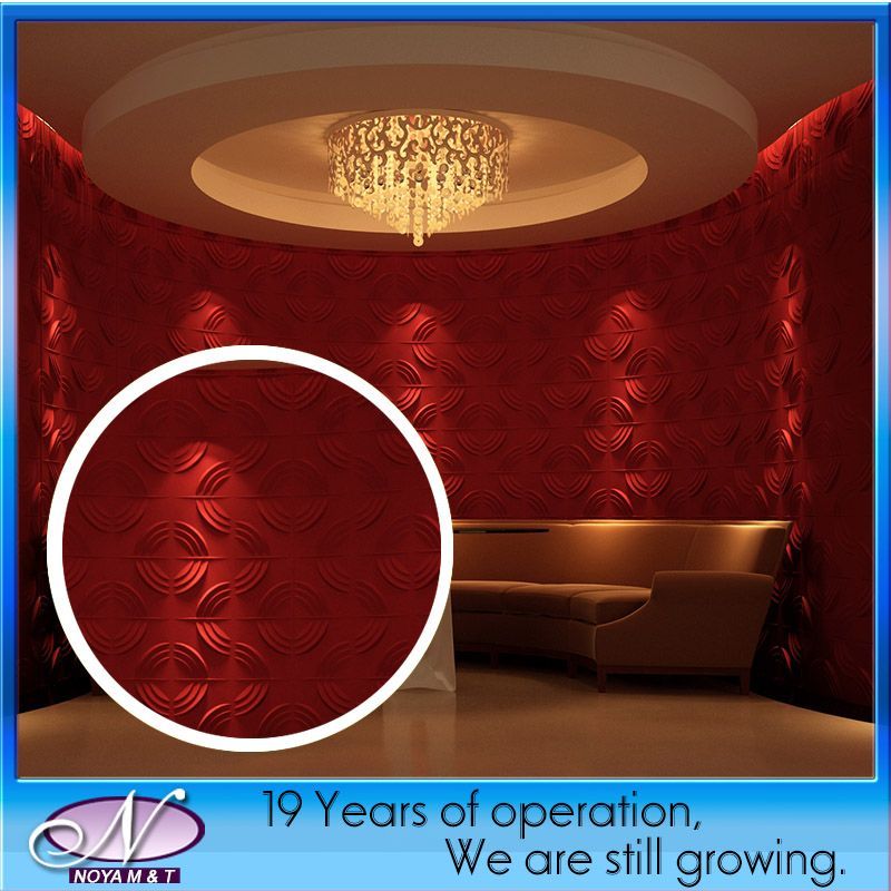 Fireproof Sound Absorption 3D Wall Panel for Hotel Lobby Decorative