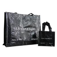 Buy cheap Durable PP Woven Shopping Bags Reusable water proof recycle Black color product