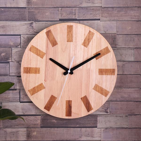 Buy cheap Custom Hang On Wooden Clock Simple Round Shape for Home Decoration from wholesalers
