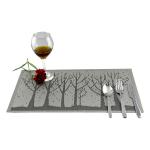 Rectangle Purple Custom Logo Pvc Placemat Table Mats Washable Waterproof