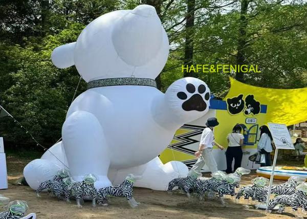 Custom Giant Inflatable Cartoon Dog Balloons For Lawn Events Marketing