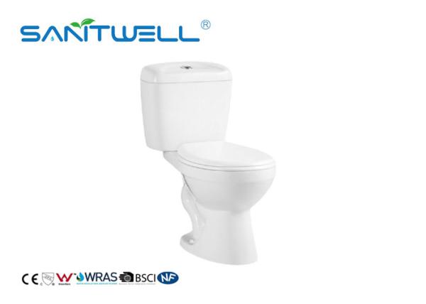 Buy cheap Two Piece Siphonic Wc Toilet Close Coupled Toilet S Trap CE Certification from wholesalers