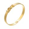 Buy cheap Letter 18K Gold Bangle Personalized Name Bracelets Gold Plated OEM ODM from wholesalers