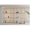 Buy cheap Modern Square Gold Stainless Steel Bookshelf Glass Study Customisable Bookcase from wholesalers
