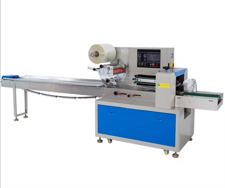 Buy cheap High Speed Full Automatic Cookies Bread Wafer Rusk Cream Biscuit Sandwiching Toys Pillow Packaging Machine from wholesalers