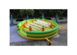 Cute White Bunny Rabbit On The Grass Inflatable Bouncer Combo , Blow Up