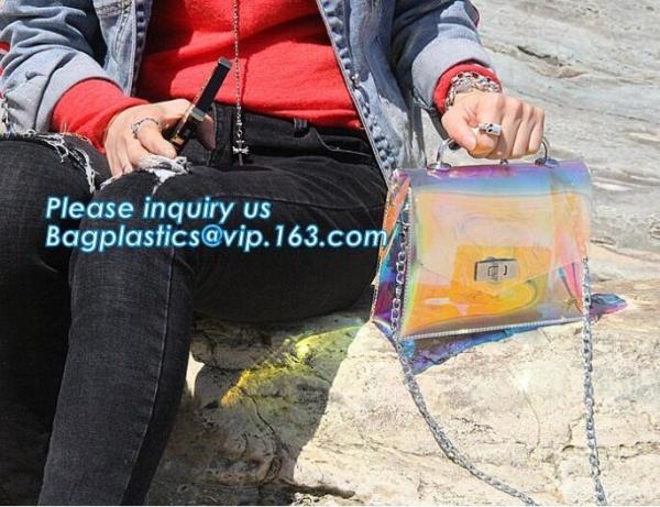 Buy cheap Translucent color fashion PVC handbag, ladies shoulder bag pu/pvc Women Handbags, Womens Clear Tote Bags for Shoulder Cl from wholesalers
