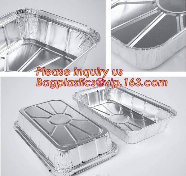 Buy cheap Takeaway oven safe fast food take out disposable aluminum foil container,compartment round airline food aluminum foil co from wholesalers