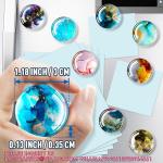 Mixed-Color Glitter Glass Fridge Magnets For Whiteboard/Locker/Cabinet