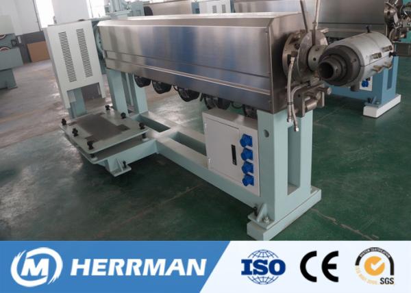 Pvc Wire Extruder Cable Extrusion Line Movable Cooling Water Trough Energy