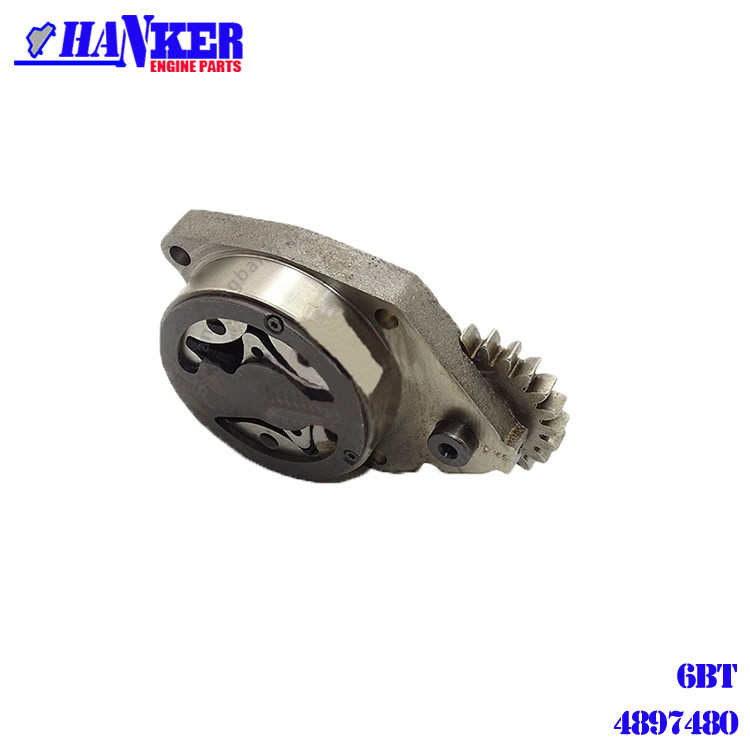 4897480 Cummins 6BT Oil Pump Iron / Aluminum Material