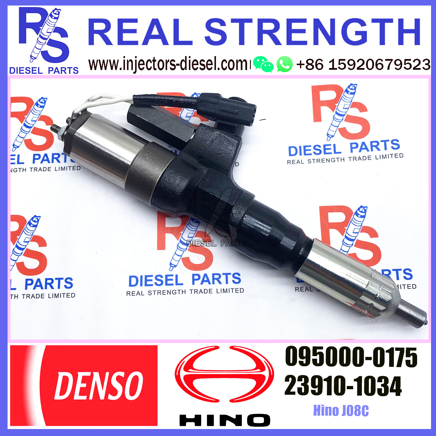 Common Rail DENSO Diesel Injector 095000-0174 095000-0175 23910-1033 23910-1034