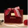 Buy cheap Velvet Book Shaped Paper Gift Box Self Erecting Cardboard Packaging Red Pink Orange from wholesalers