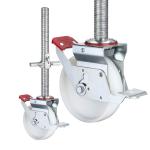 OEM Solid Steel Stem Nylon scaffolding Casters Adjustable Industrial Caster
