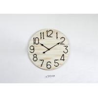 Buy cheap ZY19038 White Washed Wall Art Clock Arabic Numeral Round Wooden Wall Clock product