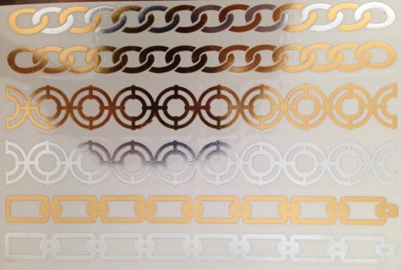 Buy cheap Gold Foil Temporary Tattoos,custom gold tattoo sticker from wholesalers