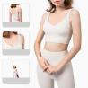 Buy cheap Nylon Spandex Deep V Neck Sports Bra Gathered Skin Friendly from wholesalers