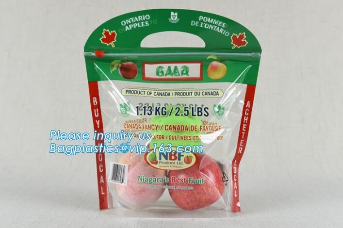 slider Zip lockkk fruit bag with air holes for grape packaging bag, Stand up slider zipper fruit picking bag for apple, Fac