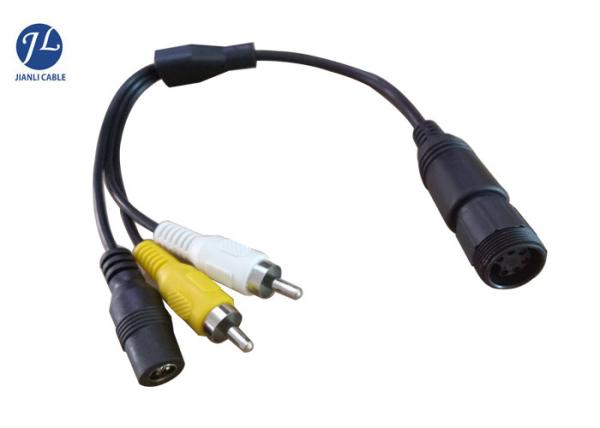 Buy cheap 6 Pin CCTV Security Backup Camera Cable To RCA DC Power Cable For Truck / Bus from wholesalers