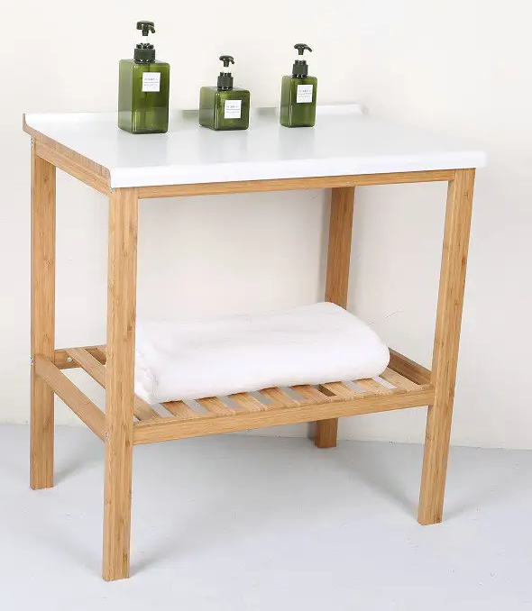 100% Natural Bamboo Vanity Cabinet Sink Unit Small Furniture Custom