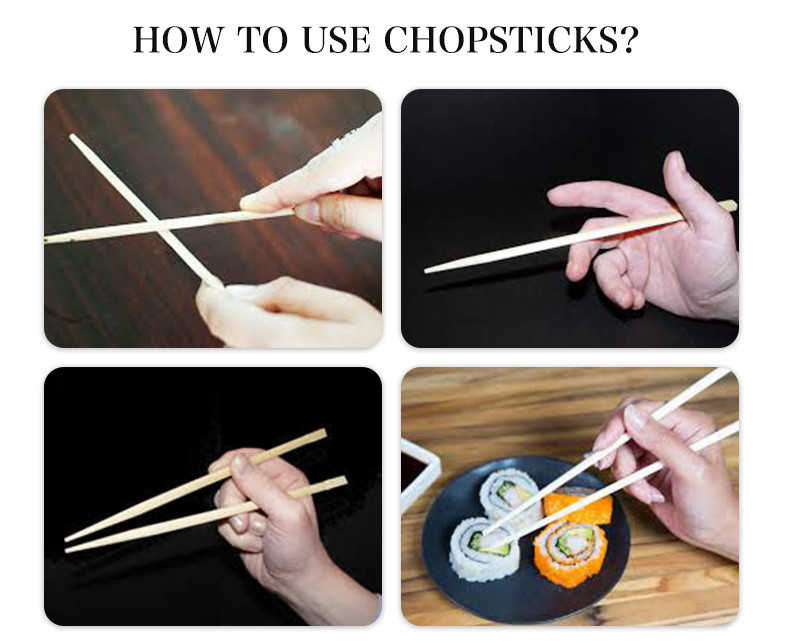 Round Nature Color 18cm Disposable Bamboo Chopsticks