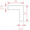 Buy cheap Golden Color Durable 10mm Brass L Profile 6m Length EN CW600N from wholesalers