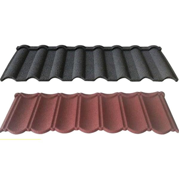1340mm*420mm*0.4mm Windproof Stone Coated Steel Roofing Sheet for Buildings