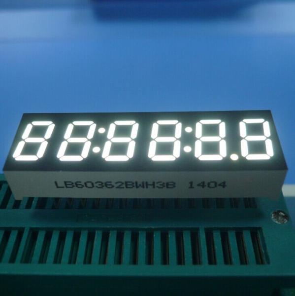 Buy cheap 6 Digit 7 Segment LED Display , Ultra Bright White LED Clock Diplay 0.36 Inch from wholesalers