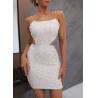 Buy cheap Low Quantity Clothing Manufacturer Women Sexy Dress Solid Color Sling Sequin Backless Short Skirt from wholesalers
