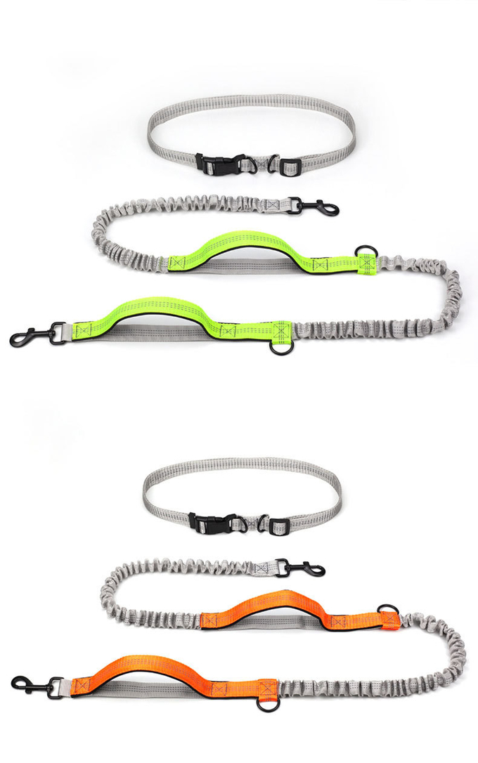 Pet Belt Elastic Night Reflective Silk Drawstring Traction Rope Outdoor Running Hands Free Dog Leash