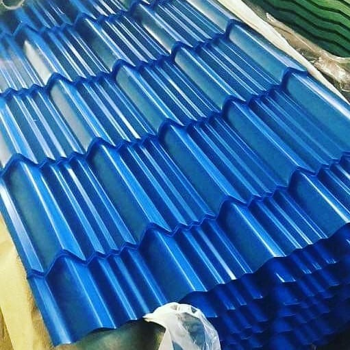 RAL5005 Single Blue AZ100 Pre-Painted Galvalume Steel Metal Roof Tile Wall Cladding PPGL Color Coated Aluzinc Steel