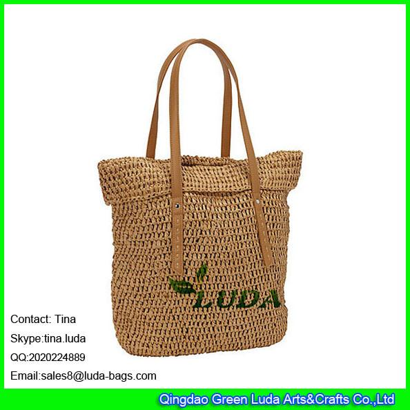 Buy cheap LUDA fashion straw beach bag lady paper straw crochet ote bags from wholesalers