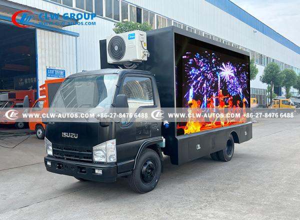 ISUZU Naked Eye 3D Billboard Mobile Outdoor LED Advertising Truck With Air