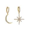 Buy cheap CZ Gold Crystal Hoop Earrings from wholesalers