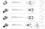 M12 5Pin Male Female Socket Panel Aviation Wire Connector Industrial Circular