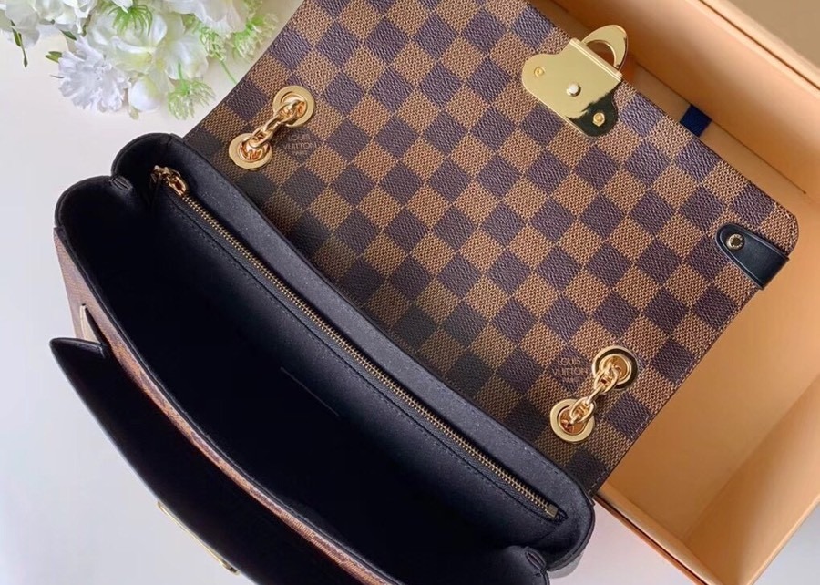M40108 M40109 M401130 M40312 Damier Ebene Carvas And Soft Cowhide With Unique Design Chain Cross-Body Bag