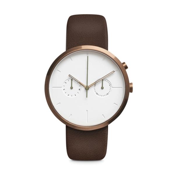 Buy cheap Custom Rose Gold Chronograph Watches For Men , Stainless Steel Back Watch Round Case from wholesalers