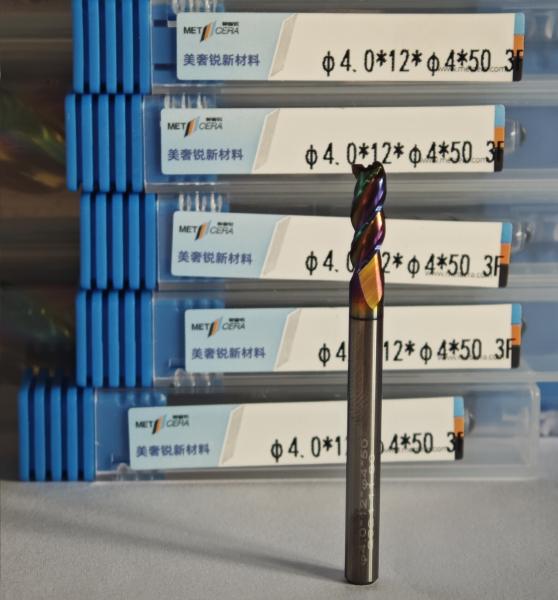 MAE PLUS 4mm Diameter Solid Carbide End Mill For Non-ferrous Metal Machining Φ4