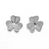 Buy cheap 2.3g Sterling Silver Handmade Earrings Girls 12mm Cubic Zirconia Stud Earrings from wholesalers