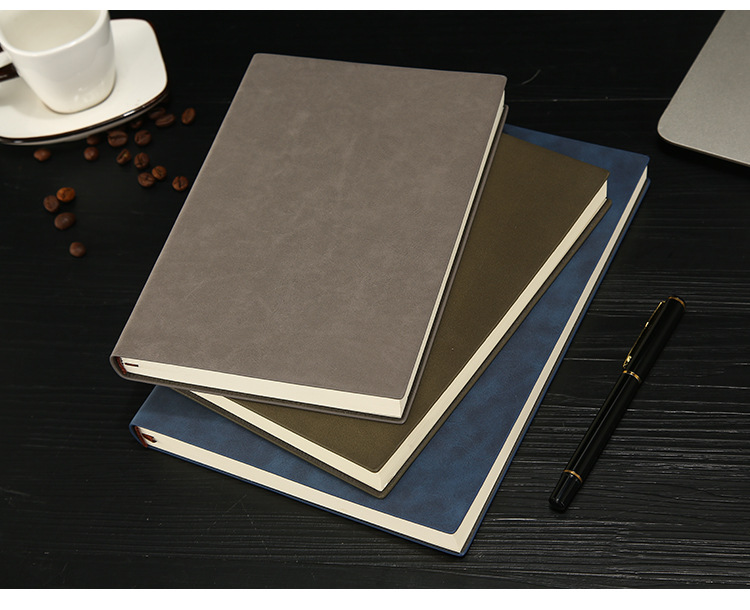 Business Journal Custom A5 Planner PU Leather Notebook Set with Logo and Paper Cover
