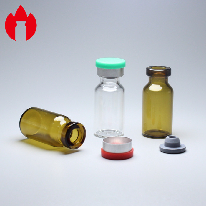 Clear and Amber 3ml Medicine Crimp Top Glass Tube Vial for Injection