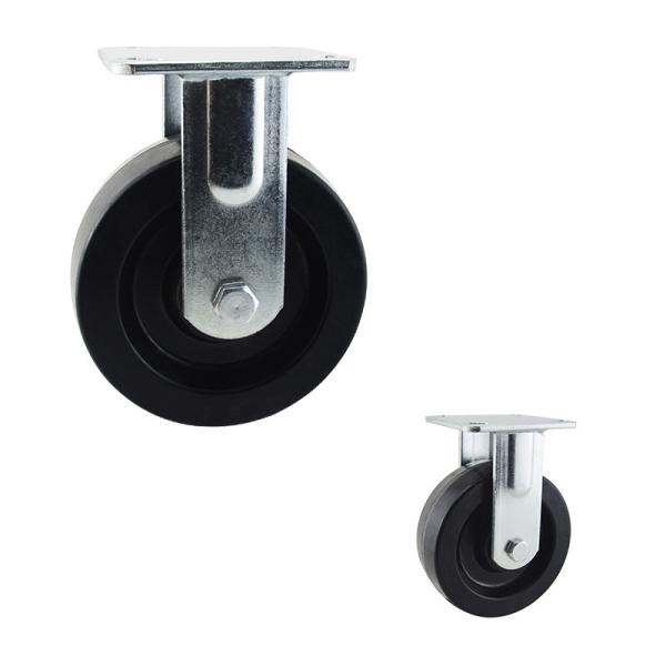 Buy cheap 150mm 6 Inch Black Heat Resistant Fixed 400kg Heavy Duty Rigid Casters from wholesalers