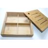 Buy cheap Bamboo Display Box, Wooden Tea Storage Box With 4 Compartments And Lids from wholesalers