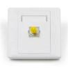 Buy cheap 4 Cores Fiber Optic Plate 86*86mm , ABS SC Fiber Wall Plate For Multi Floor Building from wholesalers