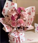 Spring floral packaging paper, thickened fresh flower bouquet packaging paper,
