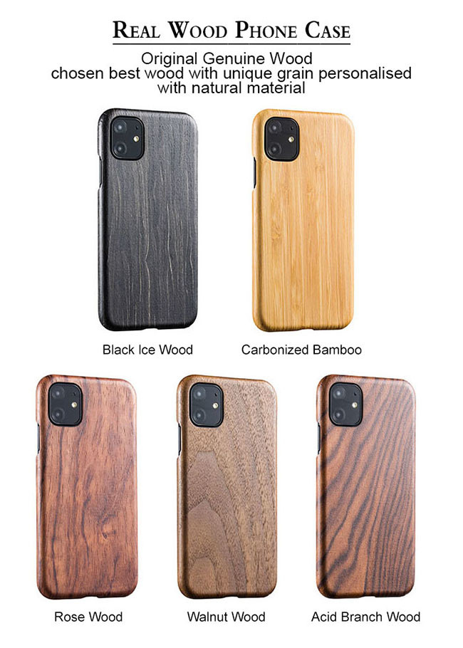 Customized Pattern IPhone 11 Engraved Wooden Phone Case