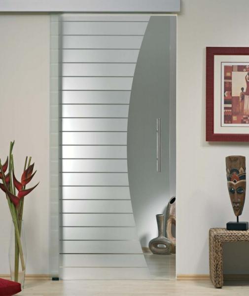 Buy cheap Interior Sliding Flat Tempered Glass , Tempered Glass Office Door from wholesalers